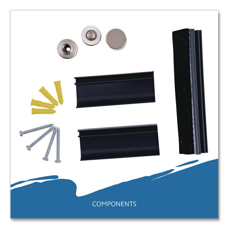 Clarity Personal Board, 9" x 12", White Surface, Satin Aluminum Frame