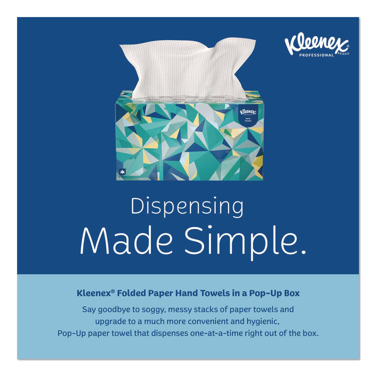 Hand Towels, POP-UP Box, Cloth, 1-Ply, 9 x 10.5, Unscented, White, 120/Box