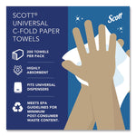 Essential C-Fold Towels for Business, Absorbency Pockets, 1-Ply, 10.13 x 13.15, White, 200/Pack, 12 Packs/Carton