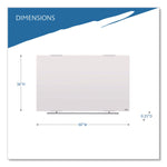 Clarity Glass Dry Erase Board with Aluminum Trim, 60" x 36", White Surface, Satin Aluminum Frame