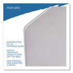 Clarity Glass Dry Erase Board with Aluminum Trim, 60" x 36", White Surface, Satin Aluminum Frame