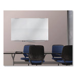 Clarity Glass Dry Erase Board with Aluminum Trim, 60" x 36", White Surface, Satin Aluminum Frame
