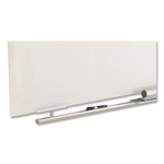 Clarity Glass Dry Erase Board with Aluminum Trim, 60" x 36", White Surface, Satin Aluminum Frame