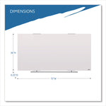 Clarity Glass Dry Erase Board with Aluminum Trim, 72" x 36", White Surface, Satin Aluminum Frame