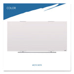 Clarity Glass Dry Erase Board with Aluminum Trim, 72" x 36", White Surface, Satin Aluminum Frame