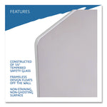 Clarity Glass Dry Erase Board with Aluminum Trim, 72" x 36", White Surface, Satin Aluminum Frame
