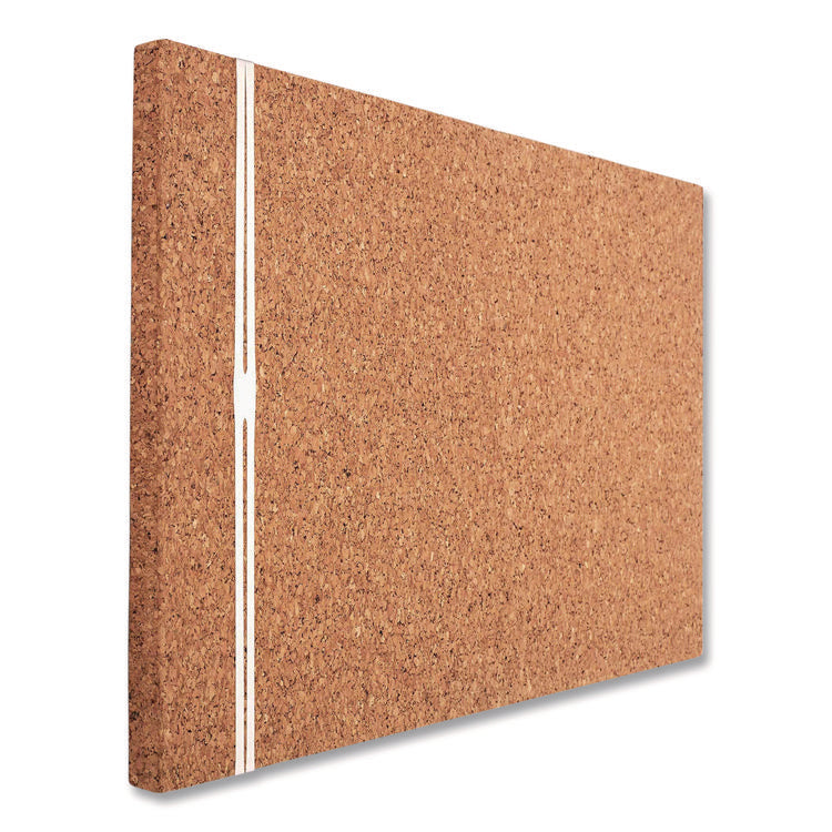 iDesign Frameless Cork Bulletin Board, 24" x 38", Tan Surface