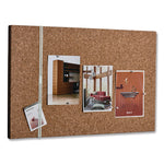 iDesign Frameless Cork Bulletin Board, 24" x 38", Tan Surface