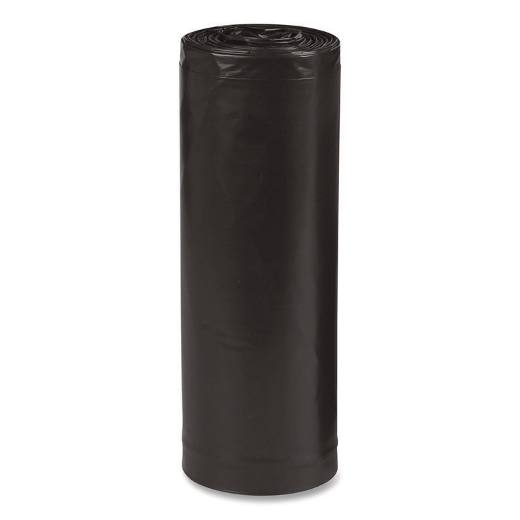 Linear Low Density Recycled Can Liners, 16 gal, 0.85 mil, 24" x 33", Black, 25 Bags/Roll, 20 Rolls/Carton