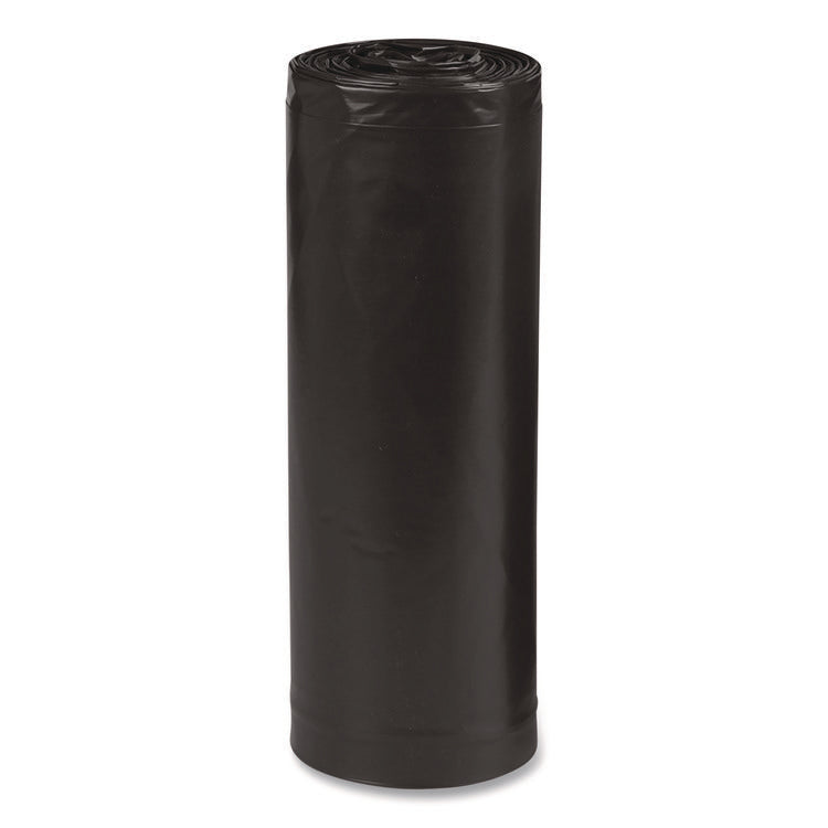 Linear Low Density Recycled Can Liners, 33 gal, 1.25 mil, 33" x 39", Black, 10 Bags/Roll, 10 Rolls/Carton