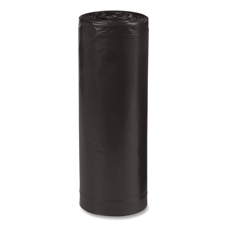 Linear Low Density Recycled Can Liners, 56 gal, 2 mil, 43" x 47", Black, 10 Bags/Roll, 10 Rolls/Carton