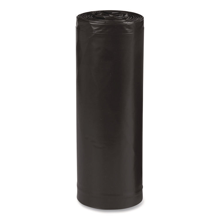 Linear Low Density Recycled Can Liners, 45 gal, 2 mil, 40" x 46", Black, 10 Bags/Roll, 10 Rolls/Carton