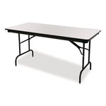 OfficeWorks Commercial Wood-Laminate Folding Table, Rectangular, 60" x 30" x 29", Gray/Charcoal