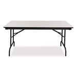 OfficeWorks Commercial Wood-Laminate Folding Table, Rectangular, 60" x 30" x 29", Gray/Charcoal