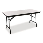 OfficeWorks Commercial Wood-Laminate Folding Table, Rectangular, 60" x 30" x 29", Gray/Charcoal