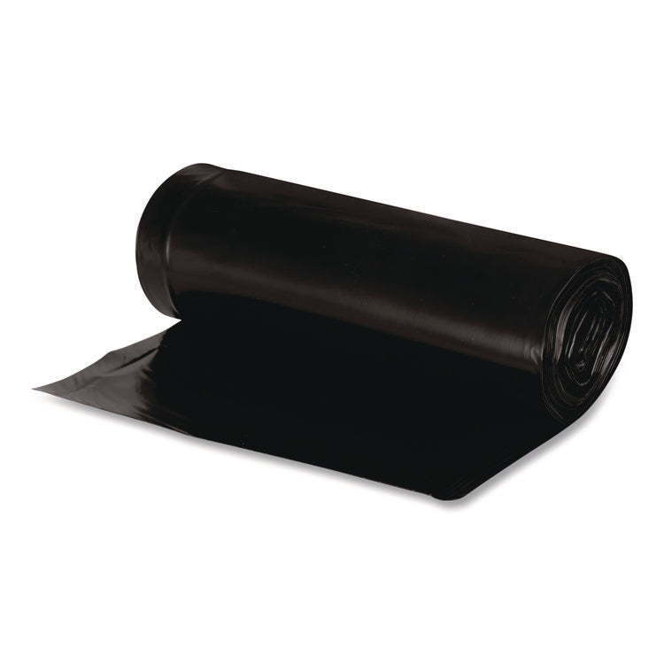 Linear Low Density Recycled Can Liners, 56 gal, 1.25 mil, 43" x 48", Black, 10 Bags/Roll, 10 Rolls/Carton