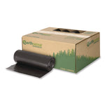 Linear Low Density Recycled Can Liners, 56 gal, 1.25 mil, 43" x 48", Black, 10 Bags/Roll, 10 Rolls/Carton