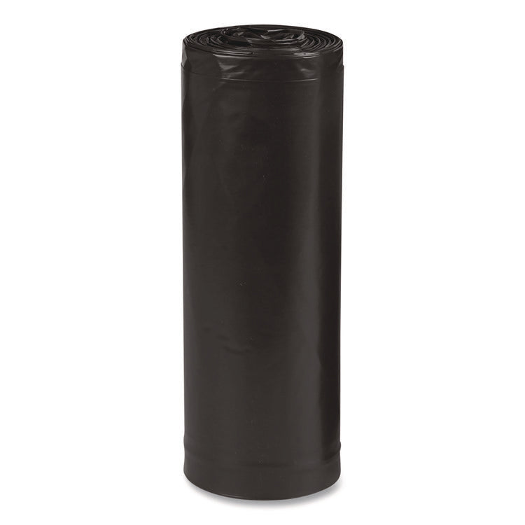 Linear Low Density Recycled Can Liners, 45 gal, 1.25 mil, 40" x 46", Black, 10 Bags/Roll, 10 Rolls/Carton