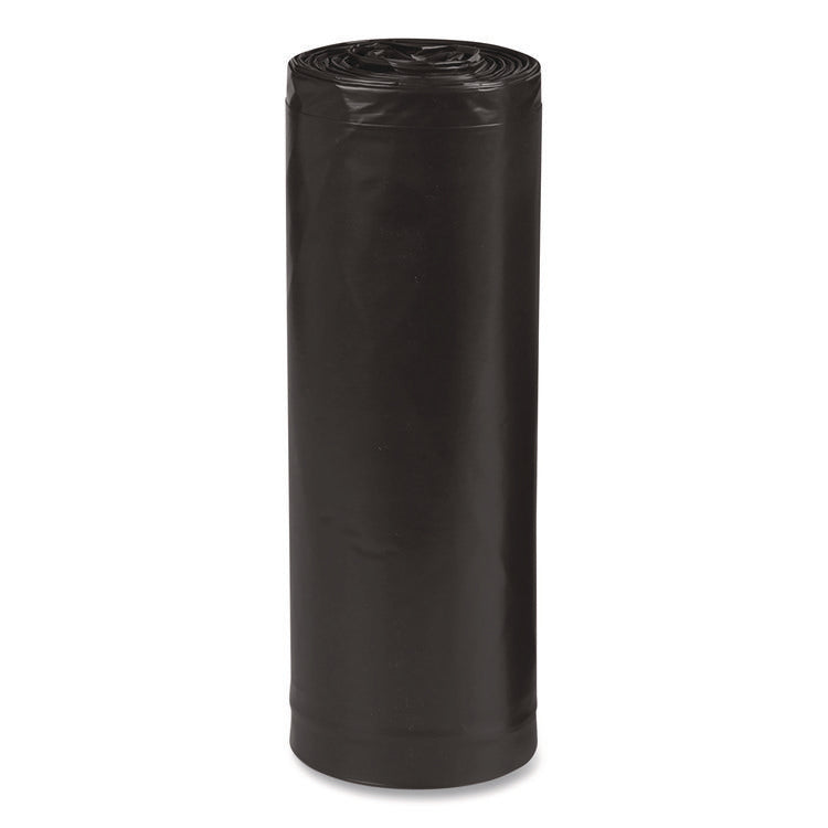 Linear Low Density Recycled Can Liners, 45 gal, 1.65 mil, 40" x 46", Black, 10 Bags/Roll, 10 Rolls/Carton