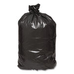 Linear Low Density Recycled Can Liners, 60 gal, 1.65 mil, 38" x 58", Black, 10 Bags/Roll, 10 Rolls/Carton