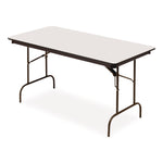 OfficeWorks Commercial Wood-Laminate Folding Table, Rectangular, 60" x 30" x 29", Gray/Charcoal