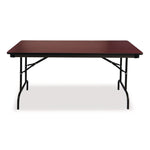 OfficeWorks Commercial Wood-Laminate Folding Table, Rectangular, 72" x 30" x 29", Mahogany