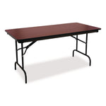 OfficeWorks Commercial Wood-Laminate Folding Table, Rectangular, 72" x 30" x 29", Mahogany