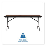 OfficeWorks Commercial Wood-Laminate Folding Table, Rectangular, 72" x 30" x 29", Mahogany