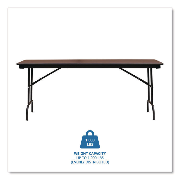OfficeWorks Commercial Wood-Laminate Folding Table, Rectangular, 72" x 30" x 29", Mahogany