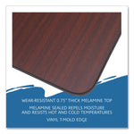 OfficeWorks Commercial Wood-Laminate Folding Table, Rectangular, 72" x 30" x 29", Mahogany