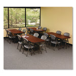 OfficeWorks Commercial Wood-Laminate Folding Table, Rectangular, 72" x 30" x 29", Mahogany