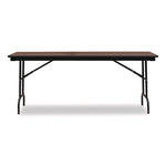 OfficeWorks Commercial Wood-Laminate Folding Table, Rectangular, 72" x 30" x 29", Mahogany