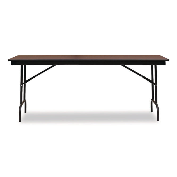 OfficeWorks Commercial Wood-Laminate Folding Table, Rectangular, 72" x 30" x 29", Mahogany