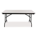 OfficeWorks Commercial Wood-Laminate Folding Table, Rectangular, 72" x 30" x 29", Gray/Charcoal