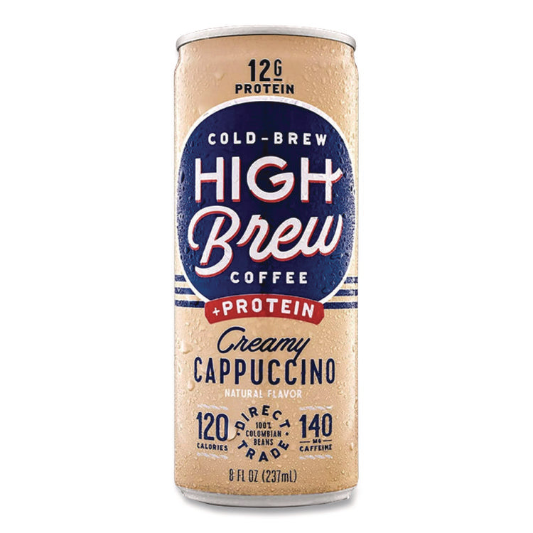 Cold Brew Coffee + Protein, Creamy Cappuccino, 8 Oz Can, 12/pack