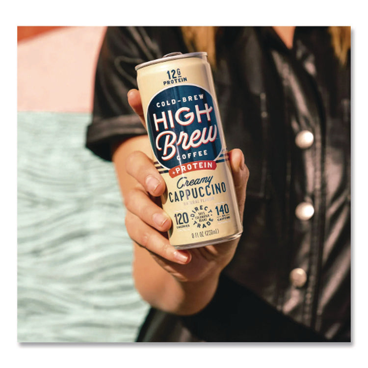 Cold Brew Coffee + Protein, Creamy Cappuccino, 8 Oz Can, 12/pack