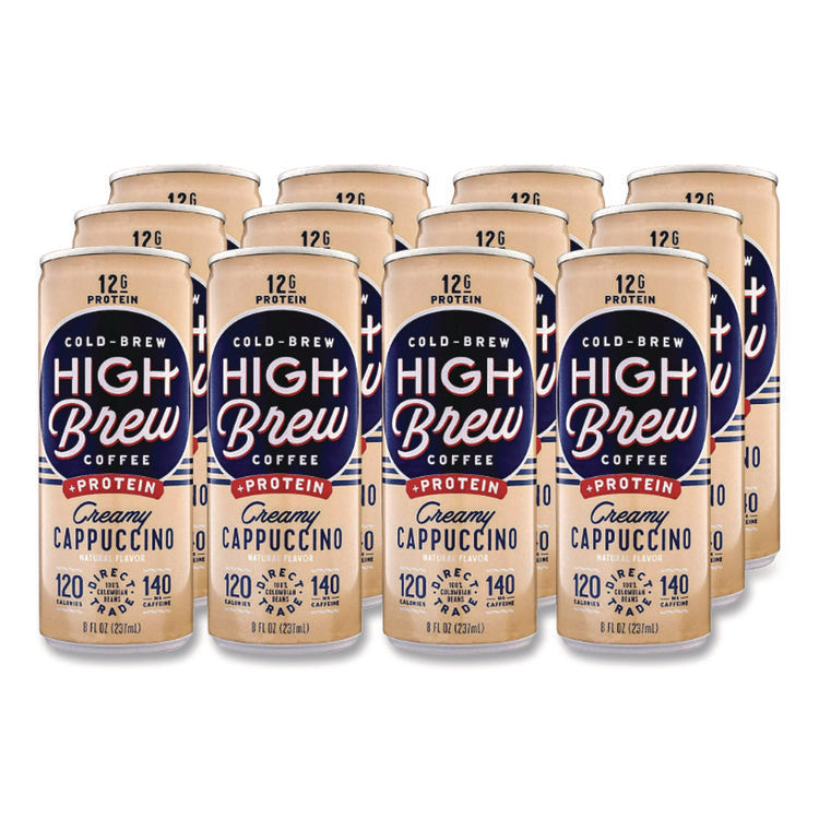 Cold Brew Coffee + Protein, Creamy Cappuccino, 8 Oz Can, 12/pack