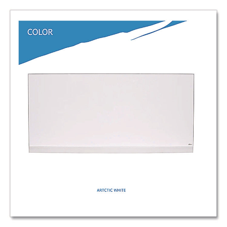Polarity Magnetic Dry Erase White Board, 48" x 32", White Surface, Satin Aluminum Frame