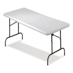 IndestrucTables Too 600 Series Folding Table, Rectangular, 72" x 30" x 29", Platinum