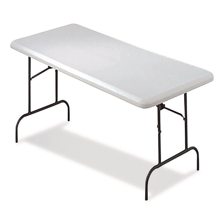 IndestrucTables Too 600 Series Folding Table, Rectangular, 72" x 30" x 29", Platinum