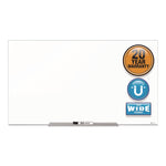 InvisaMount Magnetic Glass Marker Board, 74" x 42", White Surface
