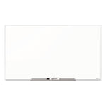 InvisaMount Magnetic Glass Marker Board, 85" x 48", White Surface