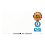 InvisaMount Magnetic Glass Marker Board, 85" x 48", White Surface