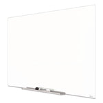InvisaMount Magnetic Glass Marker Board, 85" x 48", White Surface