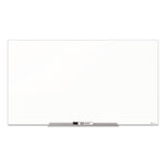 InvisaMount Magnetic Glass Marker Board, 50" x 28", White Surface