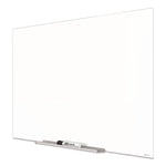 InvisaMount Magnetic Glass Marker Board, 50" x 28", White Surface