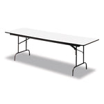 OfficeWorks Commercial Wood-Laminate Folding Table, Rectangular, 60" x 30" x 29", Gray/Charcoal