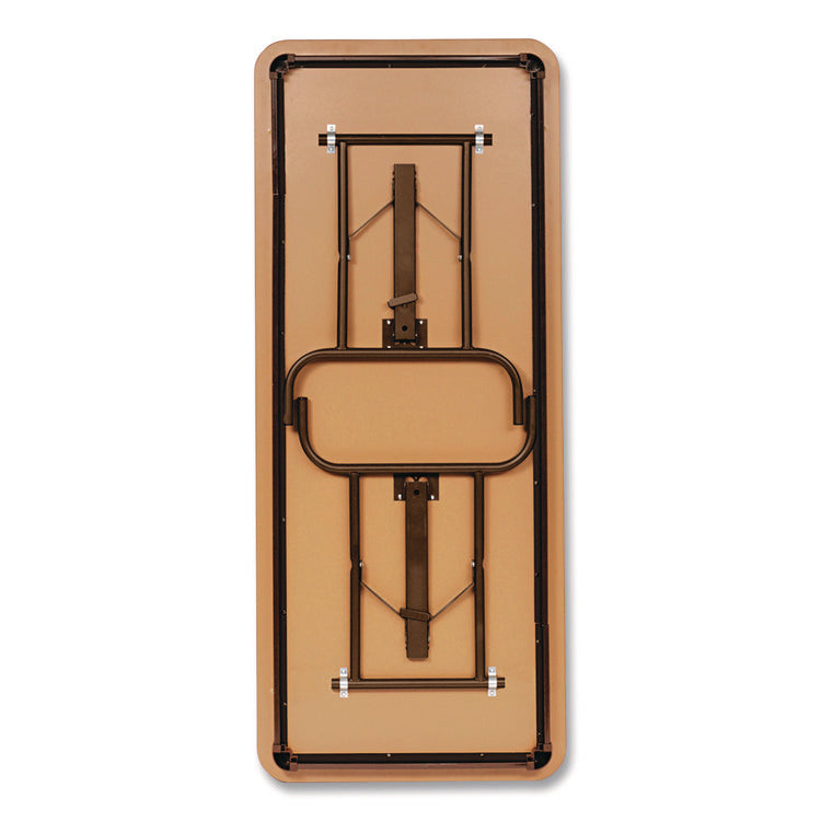 OfficeWorks Commercial Wood-Laminate Folding Table, Rectangular, 60" x 30" x 29", Gray/Charcoal