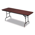 OfficeWorks Commercial Wood-Laminate Folding Table, Rectangular, 72" x 30" x 29", Mahogany