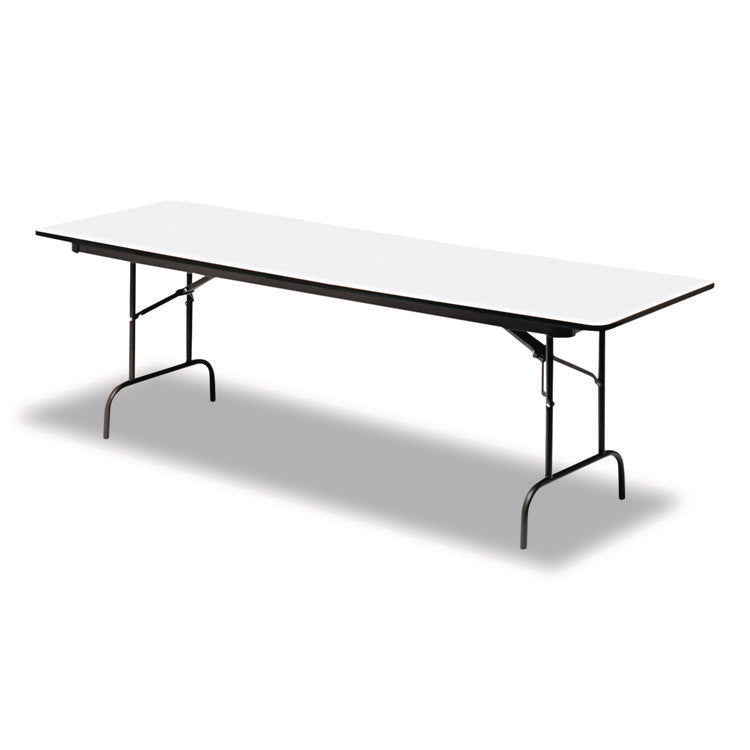OfficeWorks Commercial Wood-Laminate Folding Table, Rectangular, 72" x 30" x 29", Gray/Charcoal